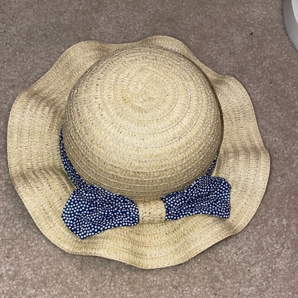 Kids woven straw sun hat with ribbon 41 cm size - Picture 8 of 8